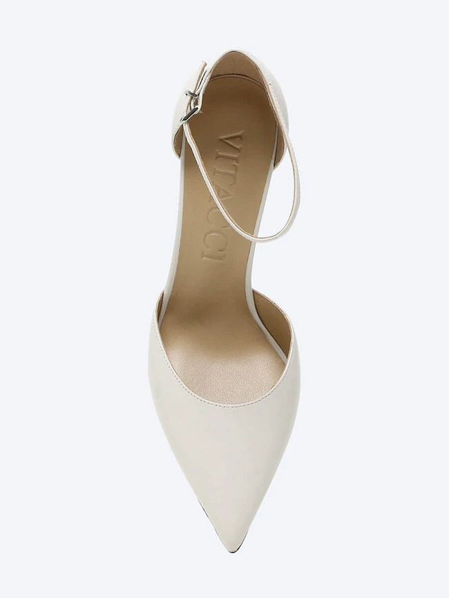 Туфли женские летние, цвет белый, натуральная кожа 1730643 | 4