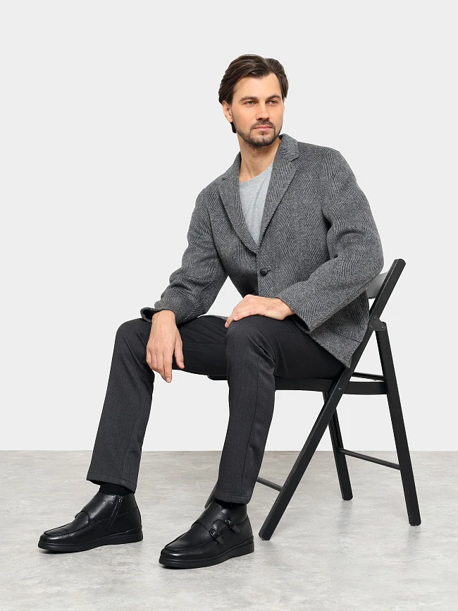 Ботинки мужские зимние, цвет черный, натуральная кожа M801218M | 11