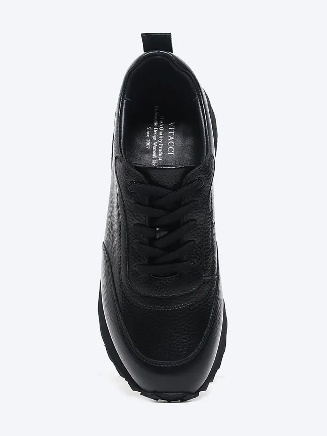 Кроссовки женские демисезонные, цвет черный, натуральная кожа 1013522 | 5