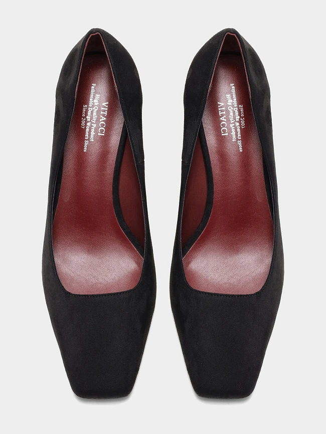 Туфли женские всесезонные, цвет черный, искусственный велюр 6550363-2 | 5