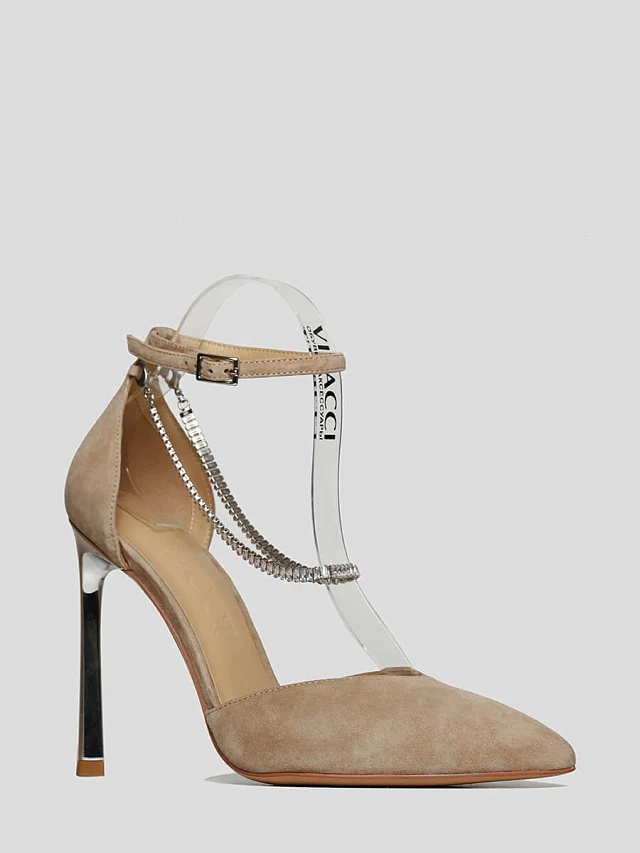 Туфли женские всесезонные, цвет бежевый, натуральный велюр 494823 | 1