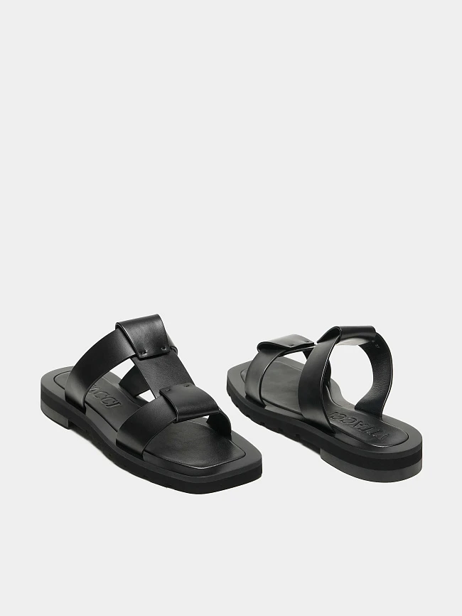 Сабо женские летние, цвет черный, натуральная кожа 1495069 | 2