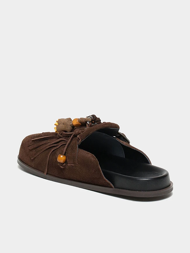 Сабо женские летние, цвет коричневый, натуральный спилок 7210643 | 3