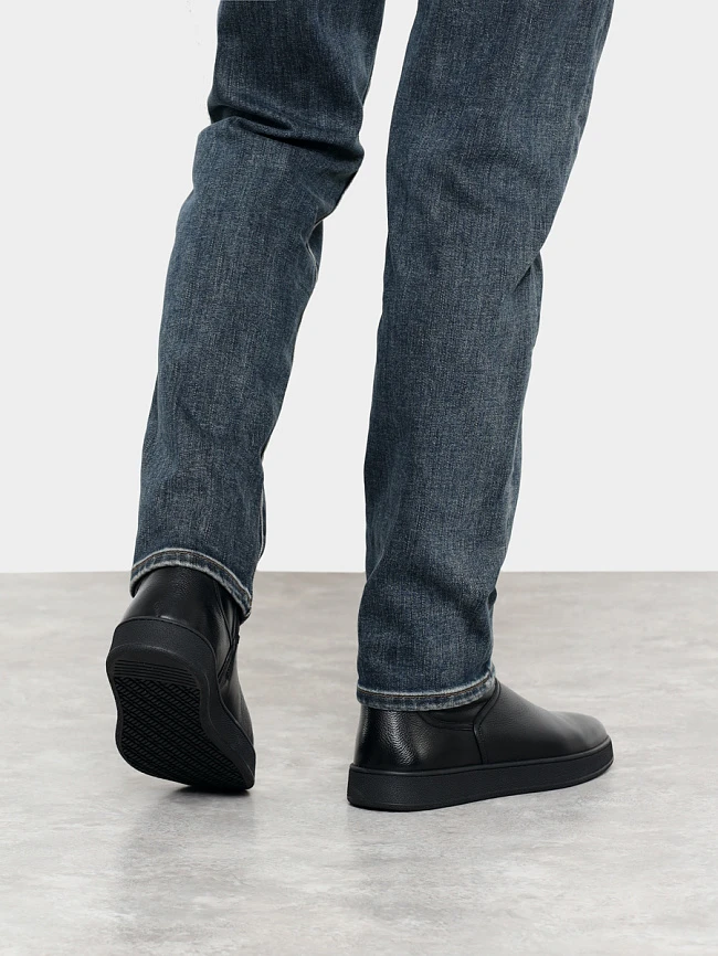 Полусапоги мужские зимние, цвет черный, натуральная кожа M254259M | 7