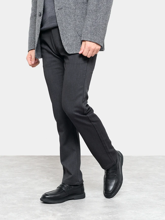 Лоферы мужские всесезонные, цвет черный, натуральная кожа M801000 | 6