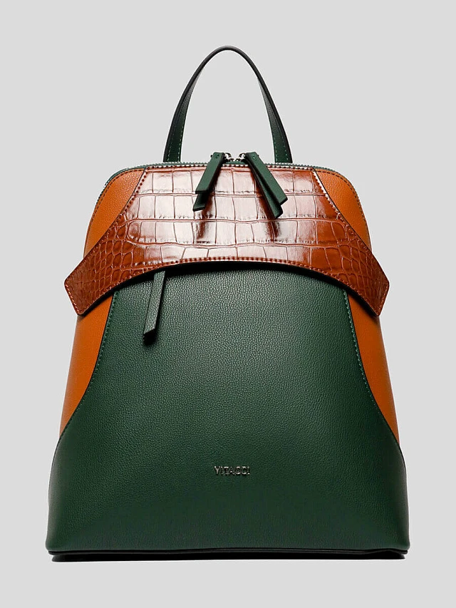 Рюкзаки V2973-06 женские цвет зеленый, искусственная кожа V2973-06 | 1