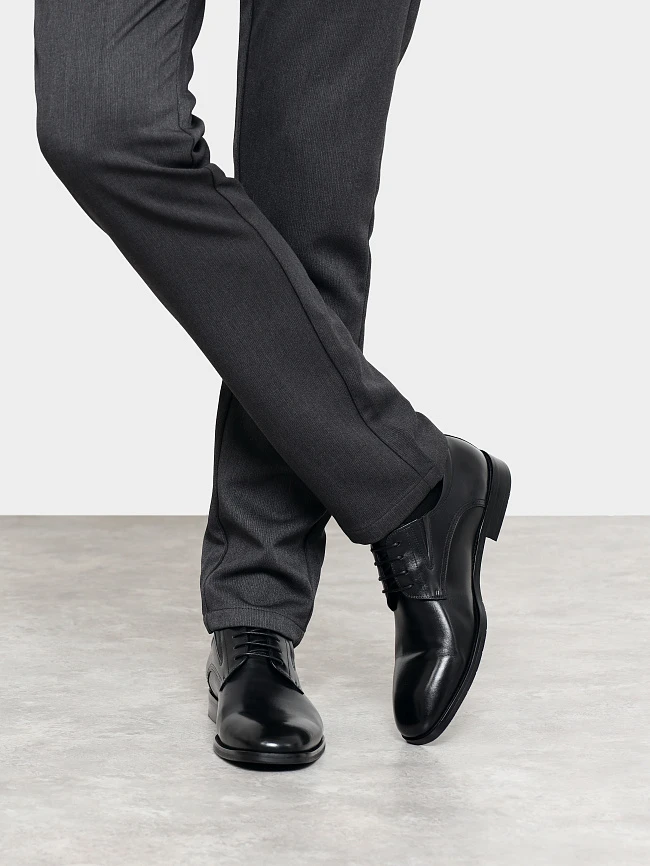 Полуботинки мужские всесезонные, цвет черный, натуральная кожа M1022940 | 9