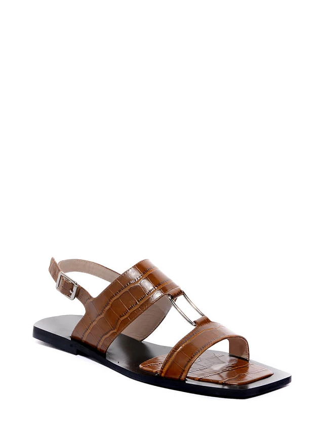 Сандалии 141301 женские цвет коричневый, натуральная кожа 141301          | 1