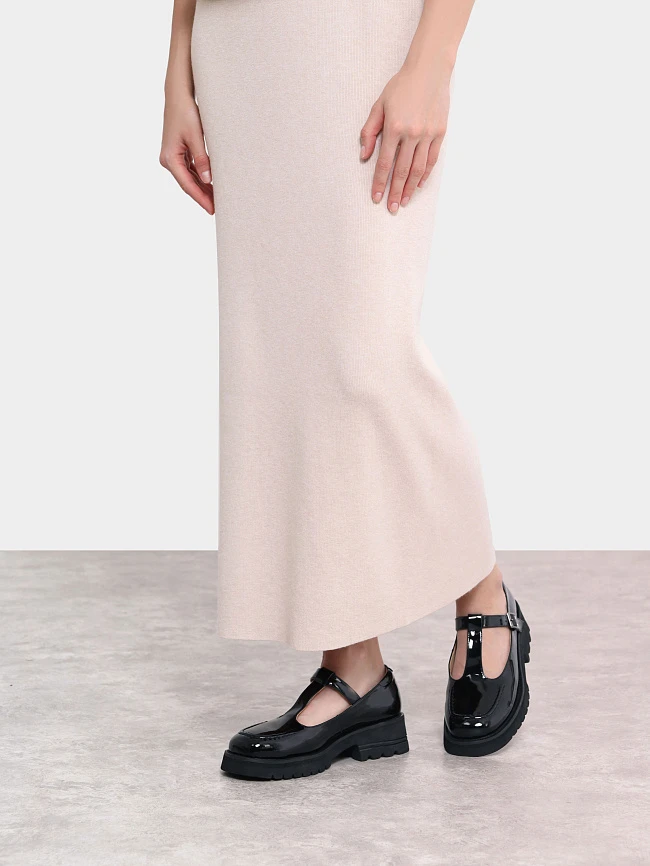 Туфли женские всесезонные, цвет черный, натуральная кожа и полимерные материалы 1849464 | 8