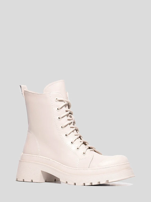 Ботинки женские демисезонные, цвет молочный, натуральная кожа и полимерные материалы 1847642 | 1