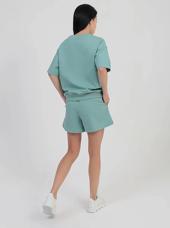 Костюм спортивный (футболка+шорты) женские всесезонные SP0422-18 | 3