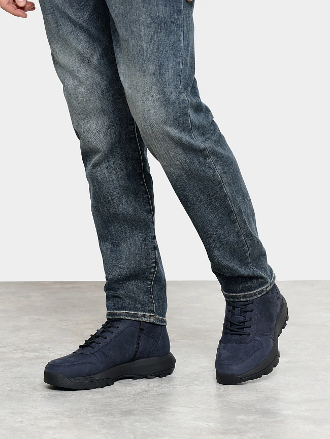 Ботинки мужские зимние, цвет синий, натуральный нубук M1782613M | 7