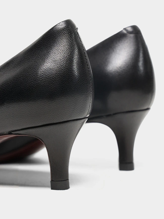 Туфли женские всесезонные, цвет черный, натуральная кожа 497003 | 6