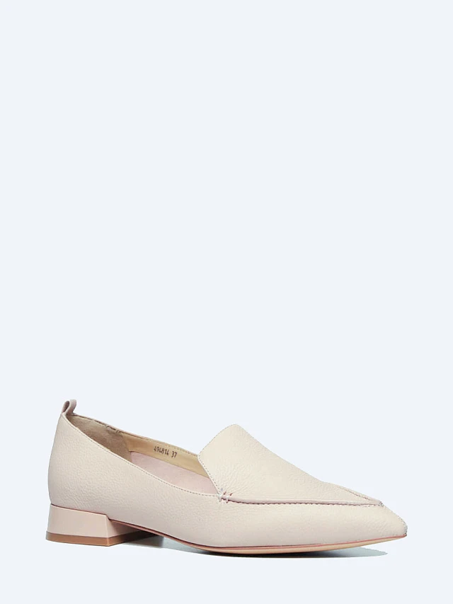 Балетки женские всесезонные, цвет бежевый, натуральная кожа 494814 | 1