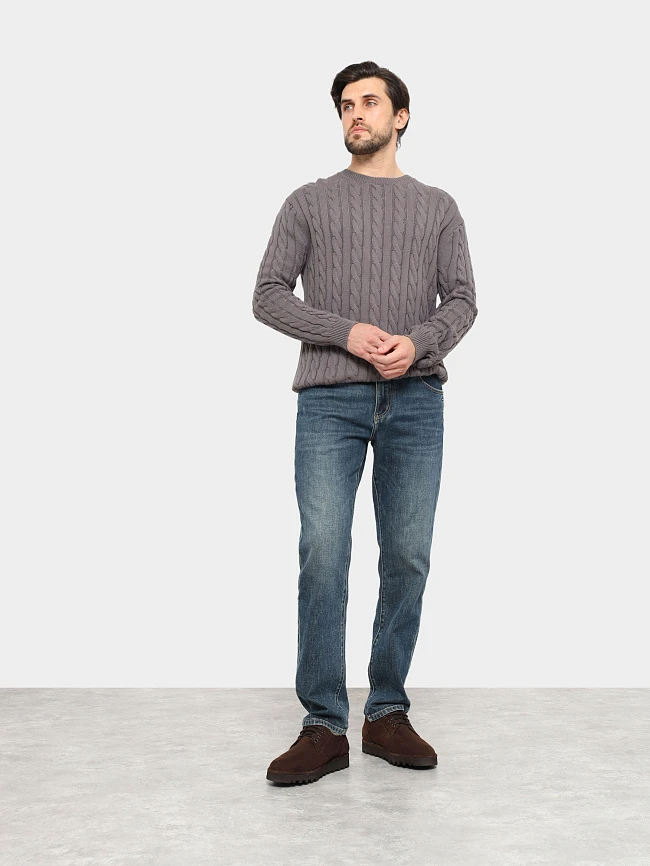 Полуботинки мужские зимние, цвет коричневый, натуральный велюр M262016M | 10