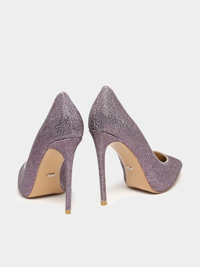 Туфли женские всесезонные, цвет сиреневый, натуральный велюр 494417 | 4