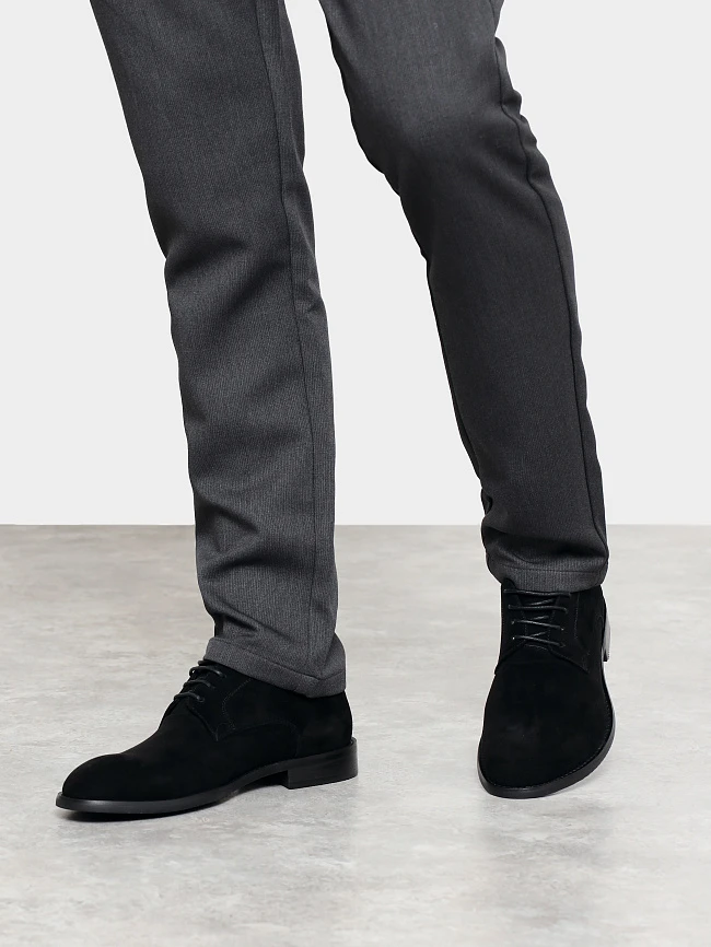 Полуботинки мужские всесезонные, цвет черный, натуральный велюр M1782509 | 7