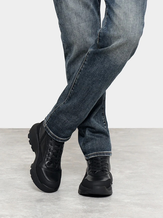 Ботинки мужские демисезонные, цвет черный, натуральная кожа M1782614 | 9