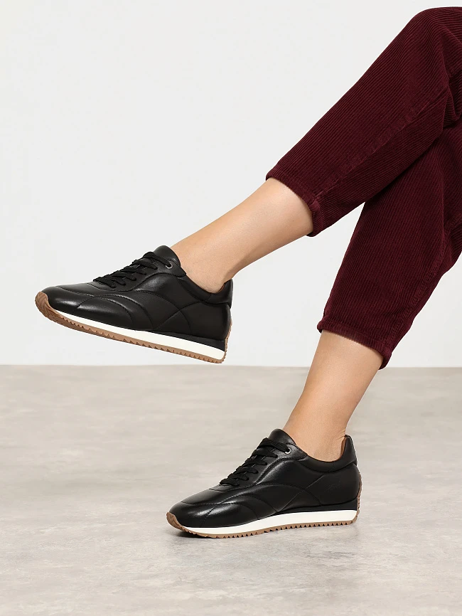 Кроссовки женские демисезонные, цвет черный, натуральная кожа 1013739 | 7