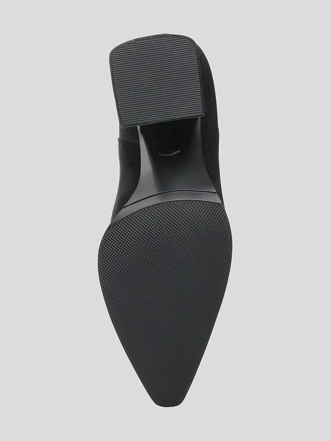 Полусапоги женские демисезонные, цвет черный, искусственный велюр 1847441 | 7