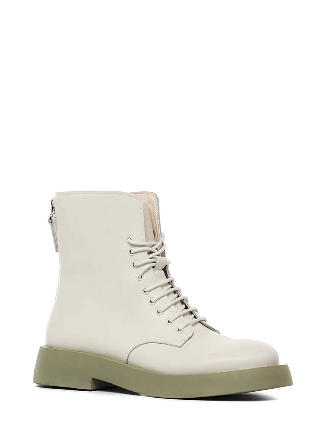 Ботинки 1845272 женские цвет молочный, натуральная кожа и полимерные материалы 1845272         | 1