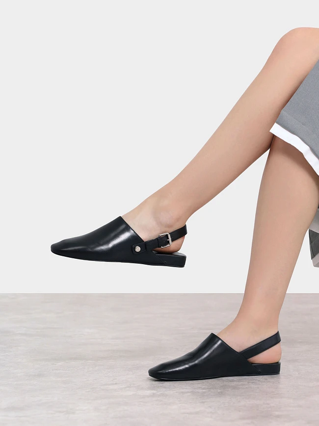 Туфли женские летние, цвет черный, натуральный велюр 1821477 | 11