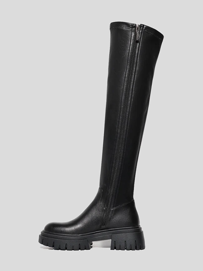 Ботфорты женские демисезонные, цвет черный, искусственная кожа/натуральная кожа и полимерные материалы 1847714 | 3