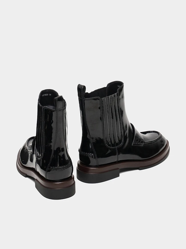 Ботинки женские демисезонные, цвет черный, натуральная лаковая кожа 1821623 | 4