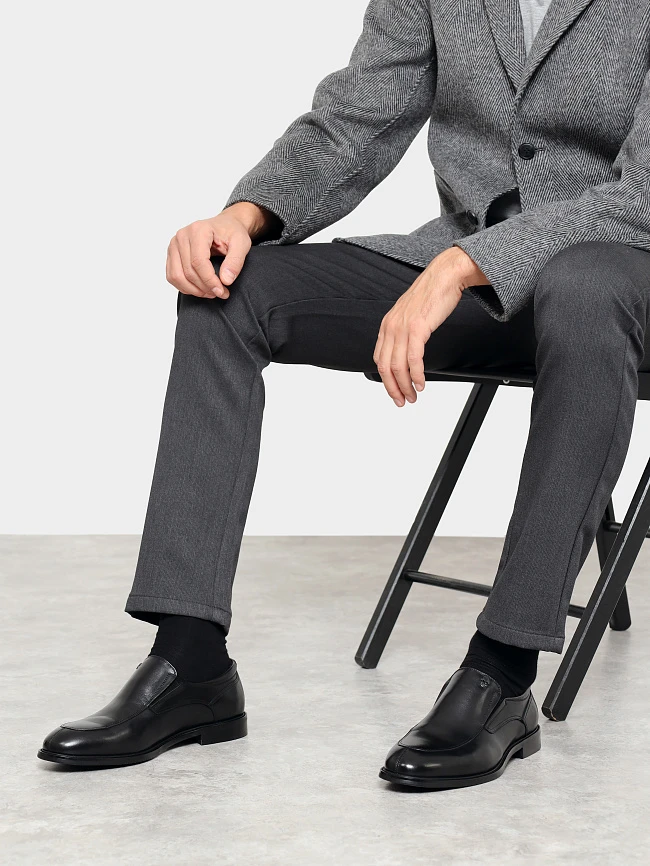 Туфли мужские всесезонные, цвет черный, натуральная кожа M1022921 | 10