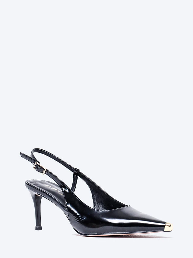 Туфли женские летние, цвет черный, натуральная кожа 1852926 | 1