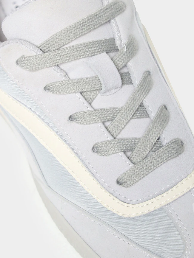 Кеды женские летние, цвет серый, натуральный велюр/текстиль 3630429 | 5