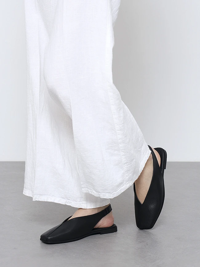 Туфли женские летние, цвет черный, натуральная кожа и полимерные материалы 1849796 | 7