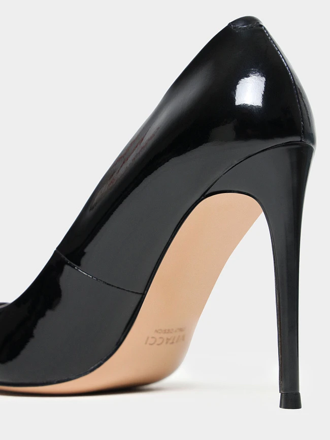 Туфли женские всесезонные, цвет черный, натуральная лаковая кожа 497405 | 5