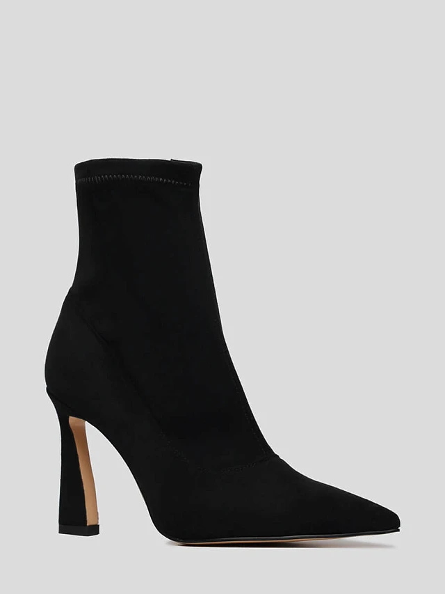 Полусапоги женские демисезонные, цвет черный, искусственный велюр 1396531P | 1