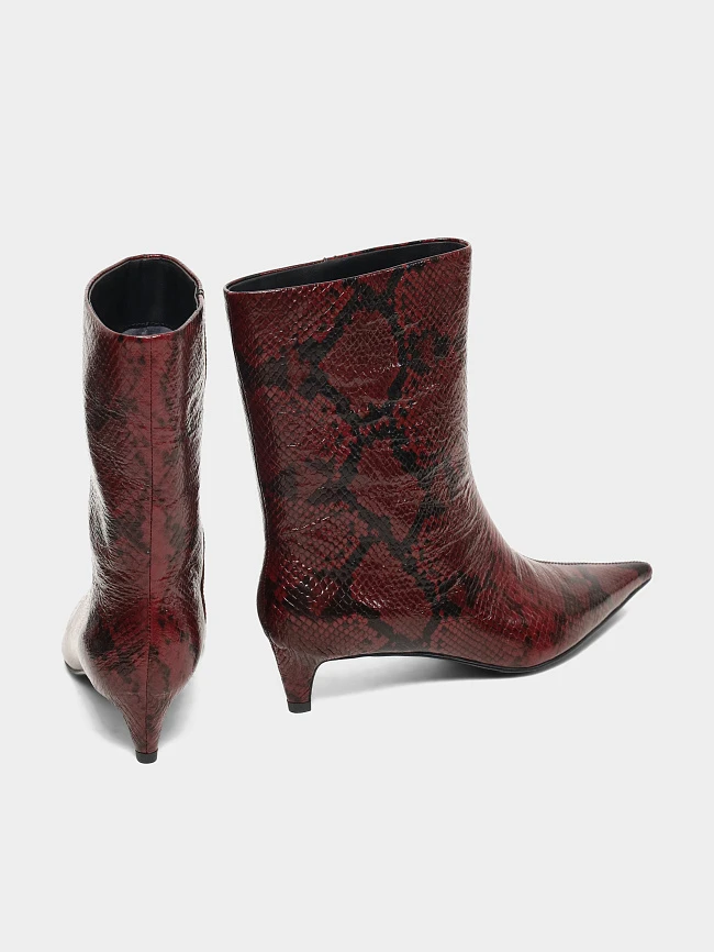 Полусапоги женские всесезонные, цвет бордовый, натуральная кожа 1494677 | 4