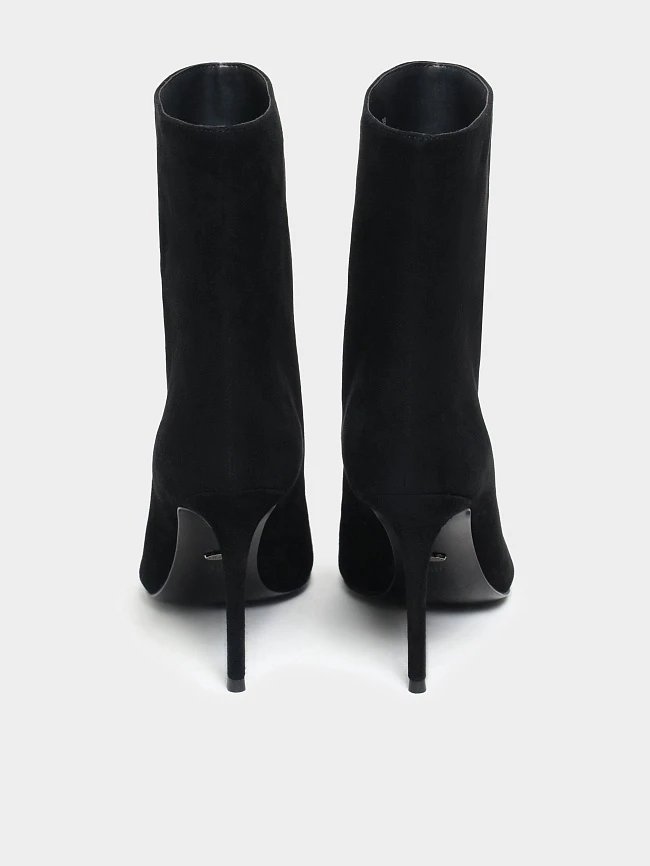 Полусапоги женские демисезонные, цвет черный, натуральный велюр 1820495 | 6