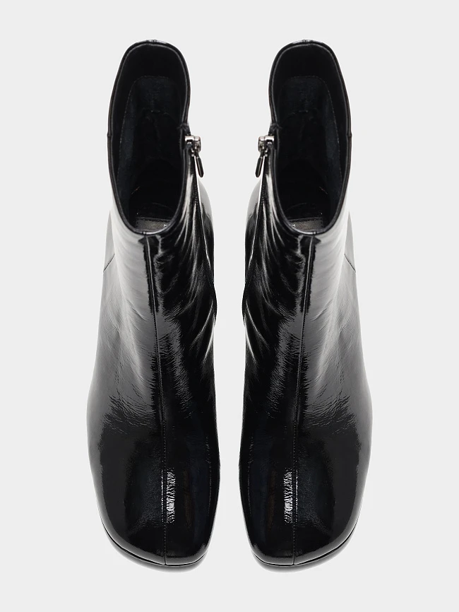 Полусапоги женские всесезонные, цвет черный, натуральный наплак 642222 | 5