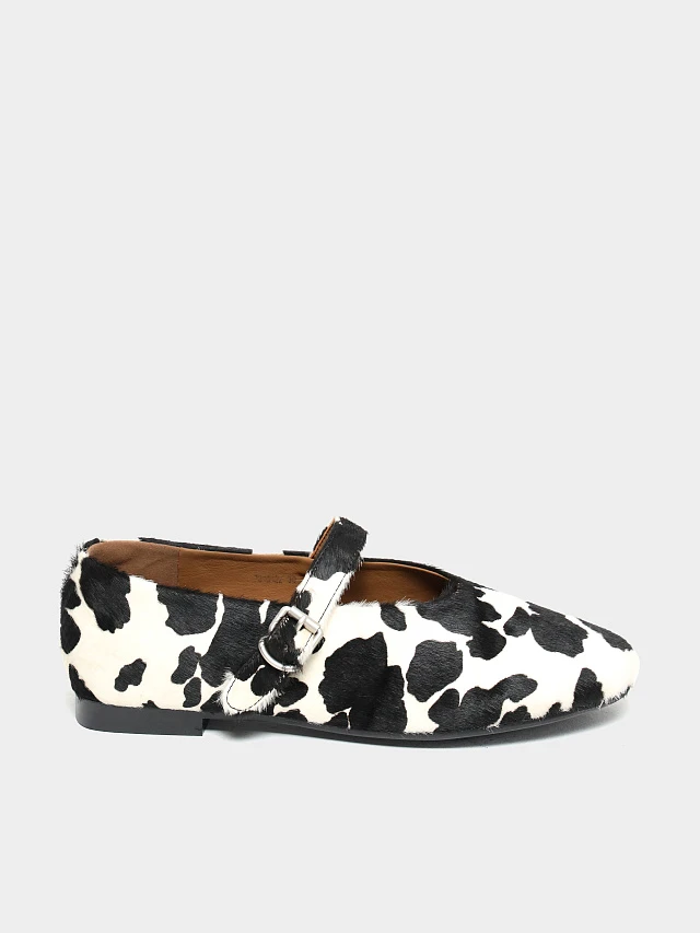 Балетки женские всесезонные, цвет мультиколор, натуральный мех (пони) 7210422 | 1