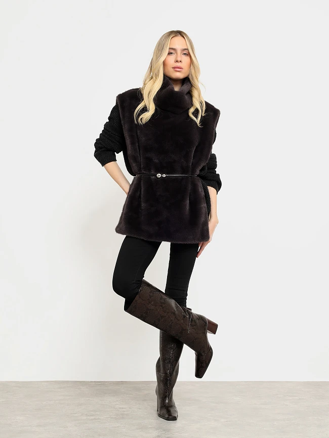 Сапоги женские демисезонные, цвет коричневый, натуральная кожа 1494785 | 8