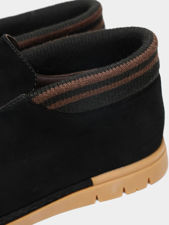 Лоферы женские демисезонные, цвет черный, натуральный велюр/шерсть 1821575 | 6