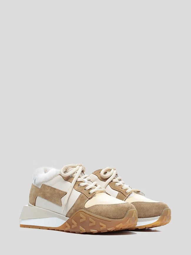 Кроссовки женские зимние, цвет бежевый, натуральная кожа 1221296M | 4