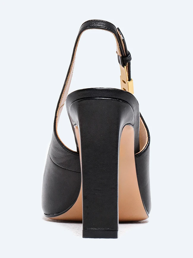 Туфли женские летние, цвет черный, натуральная кожа 496815 | 5