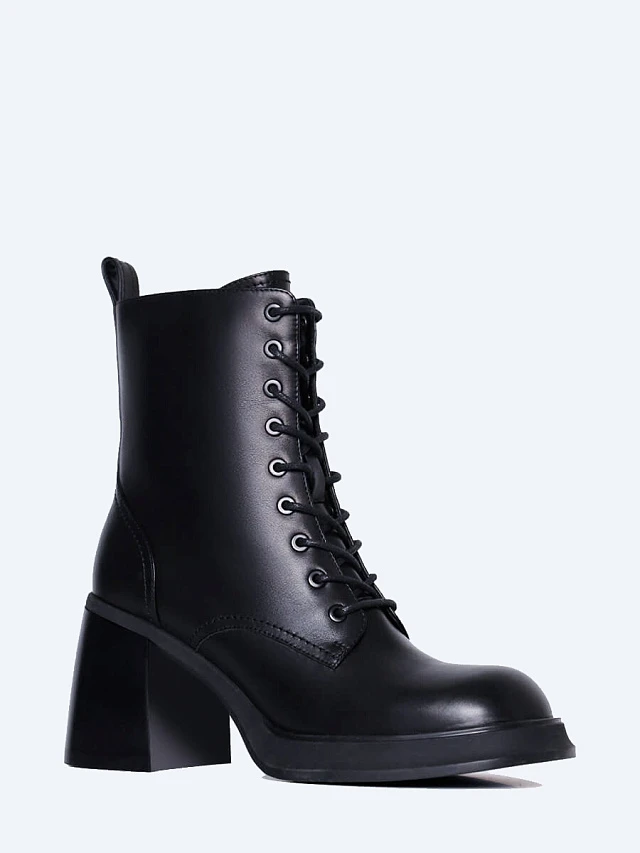 Полусапоги женские демисезонные, цвет черный, натуральная кожа 7950007 | 1