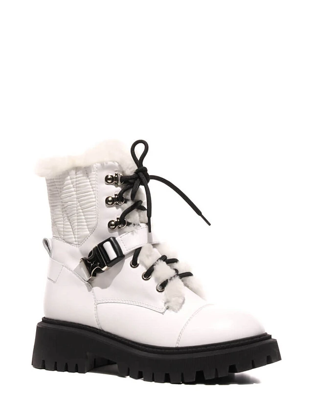 Ботинки 1012138M женские цвет белый, натуральная кожа 1012138M        | 1