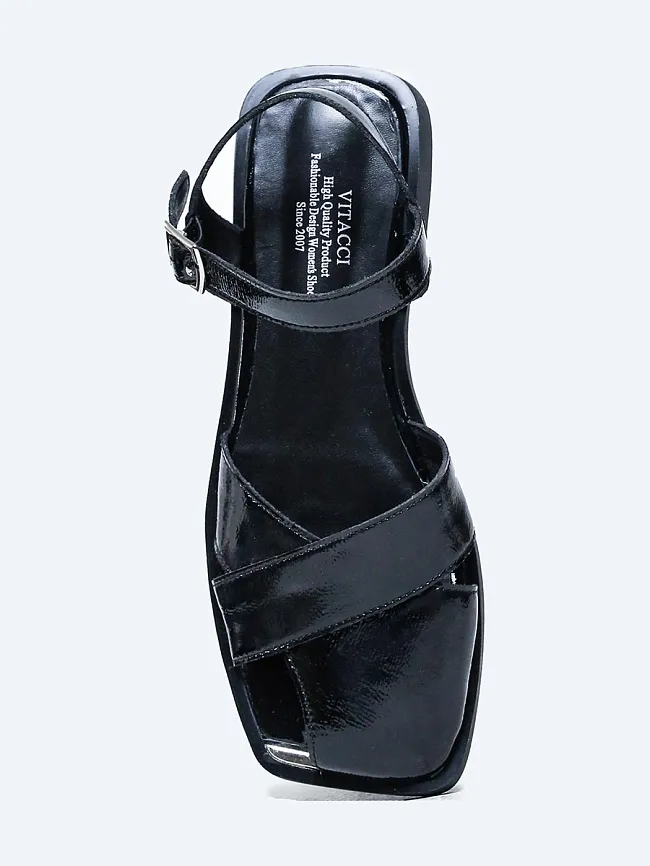 Сандалии женские летние, цвет черный, натуральная кожа и полимерные материалы 1849813 | 4