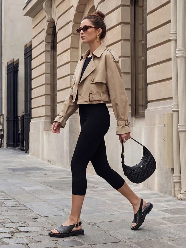 Сандалии женские летние, цвет черный, натуральная кожа 1495092 | 2