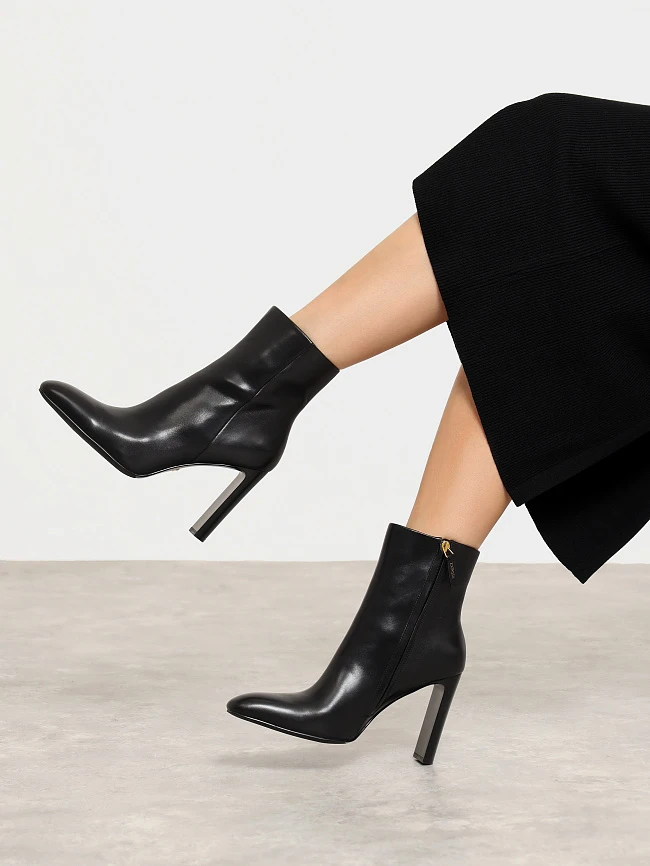 Ботильоны женские всесезонные, цвет черный, натуральная кожа 1494759 | 7