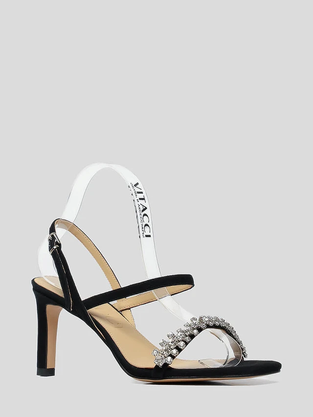 Босоножки женские летние, цвет черный, натуральный велюр 1492654 | 1