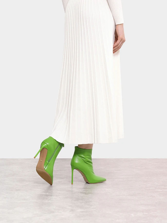 Ботильоны женские демисезонные, цвет зеленый, натуральная кожа 1492696 | 9