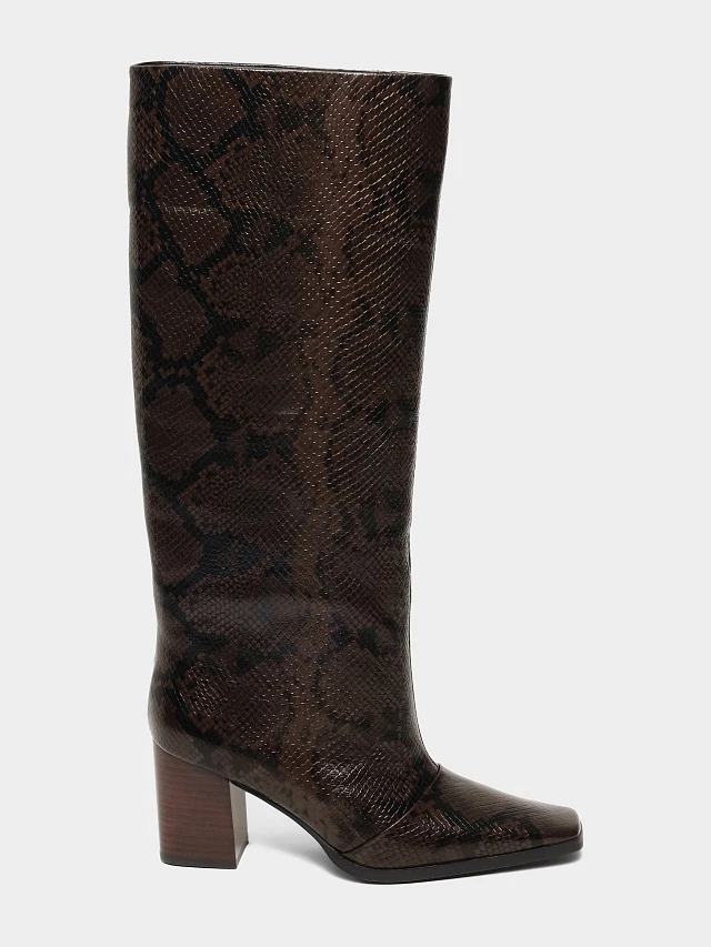 Сапоги женские демисезонные, цвет коричневый, натуральная кожа 1494785 | 1